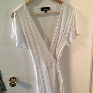 White wrap dress